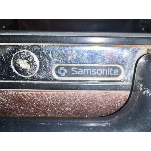 Vintage Samsonite SIGNAT Classic Brown Hard Shell Low Profile Brief Case w/ KEYS - Picture 3 of 16